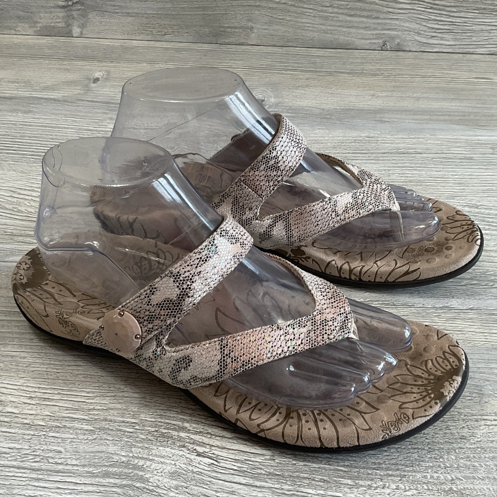 Orthaheel Women's Cocoa Thong sandals flip flops adjustable slip on shoes 8 US